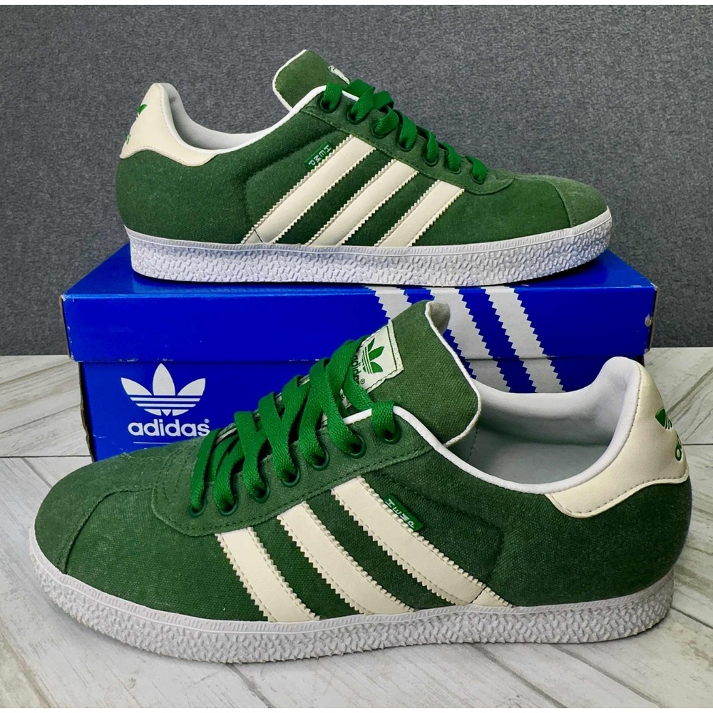 Adidas Gazelle II 420 Green White Hemp Originals Men's Size 8.5 G13353 Rare‎